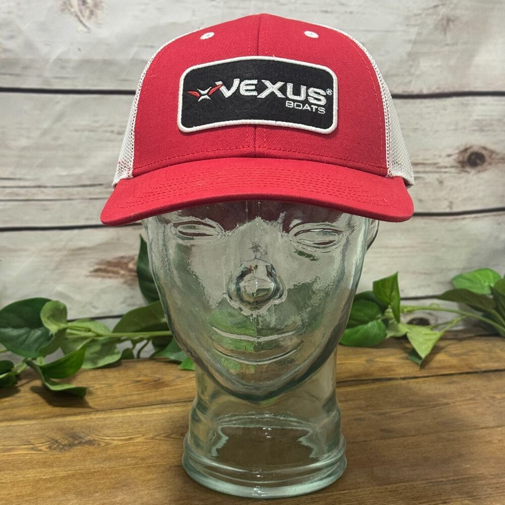 Vexus Fishing Boats Red Topwater Brands Trucker Hat Baseball Cap Mesh Snapback